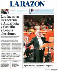 Portada de La Razón (España)