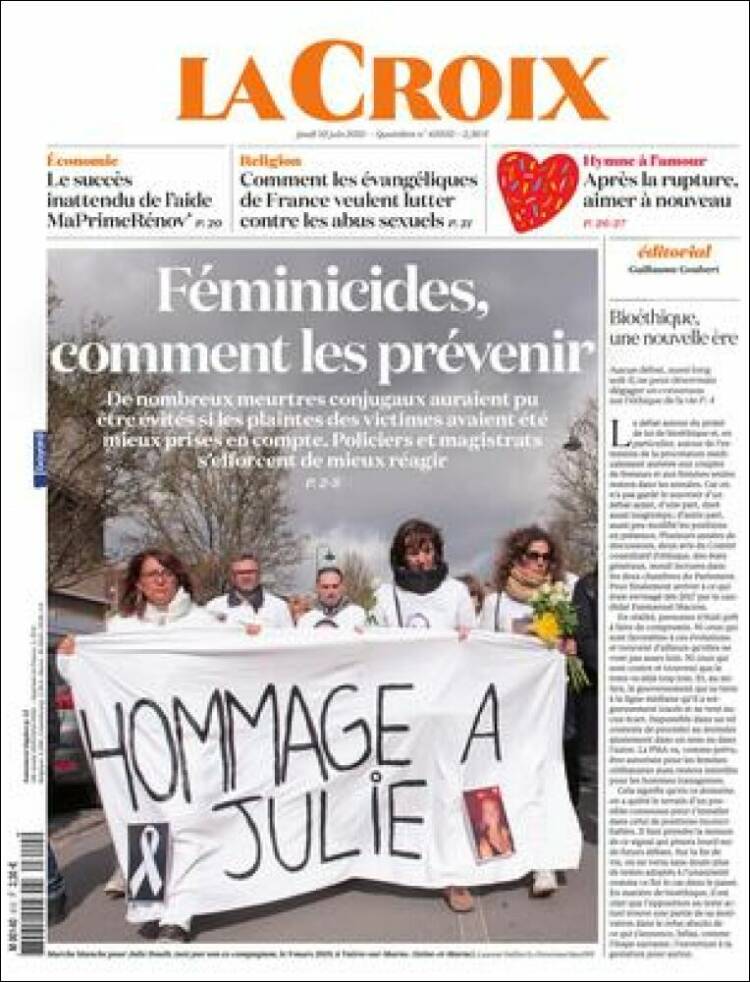 Portada de La Croix (Francia)