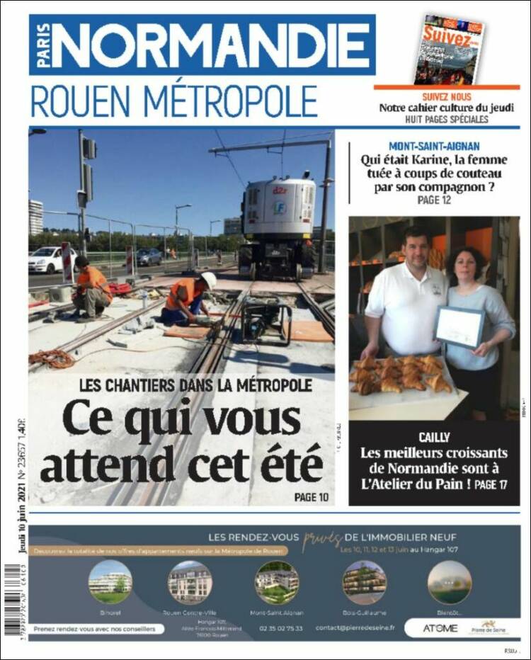 Portada de Paris Normandie (Francia)