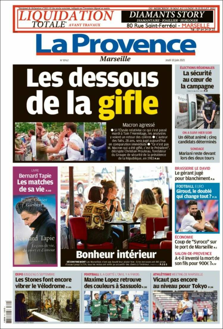 Portada de La Provence (Francia)