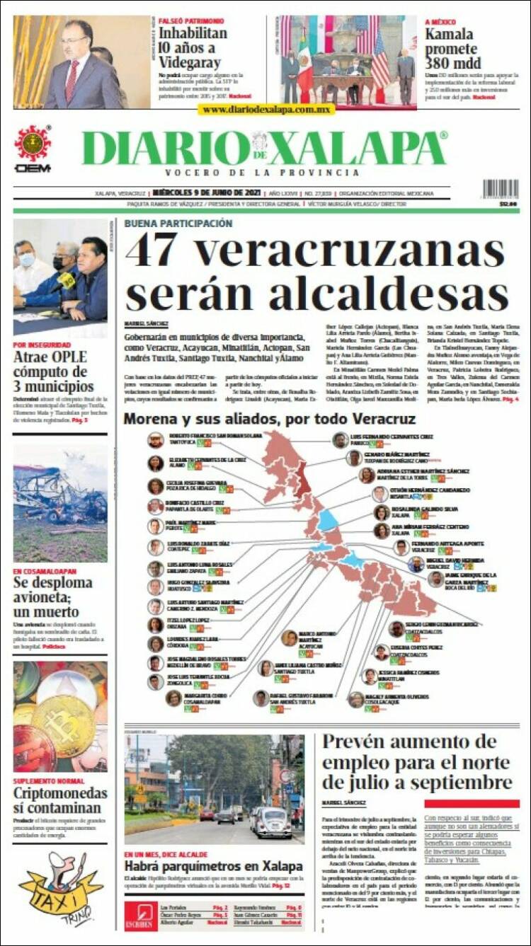 Portada de Diario de Xalapa (México)