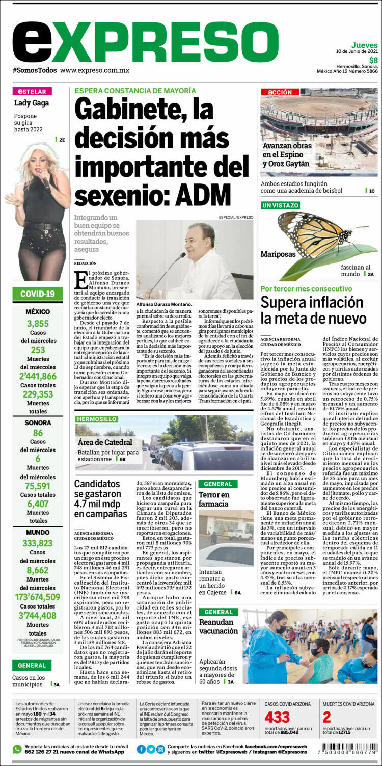 Portada de Expreso (México)