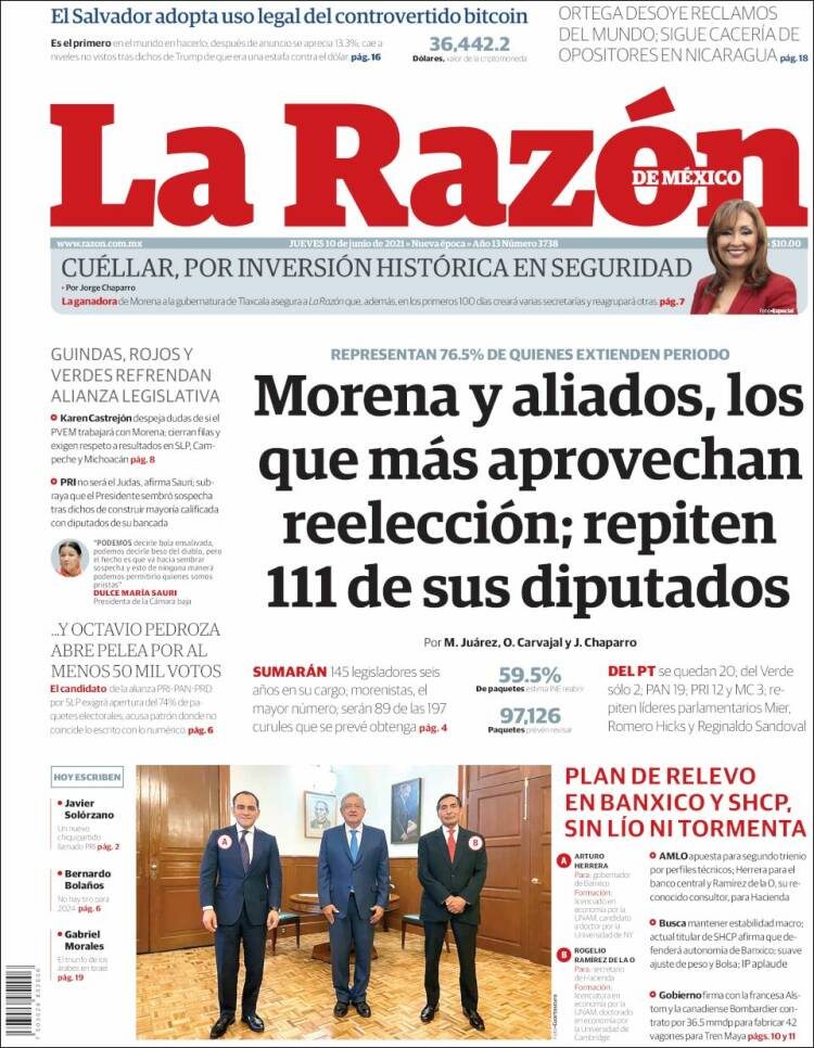 Portada de La Razón (México)