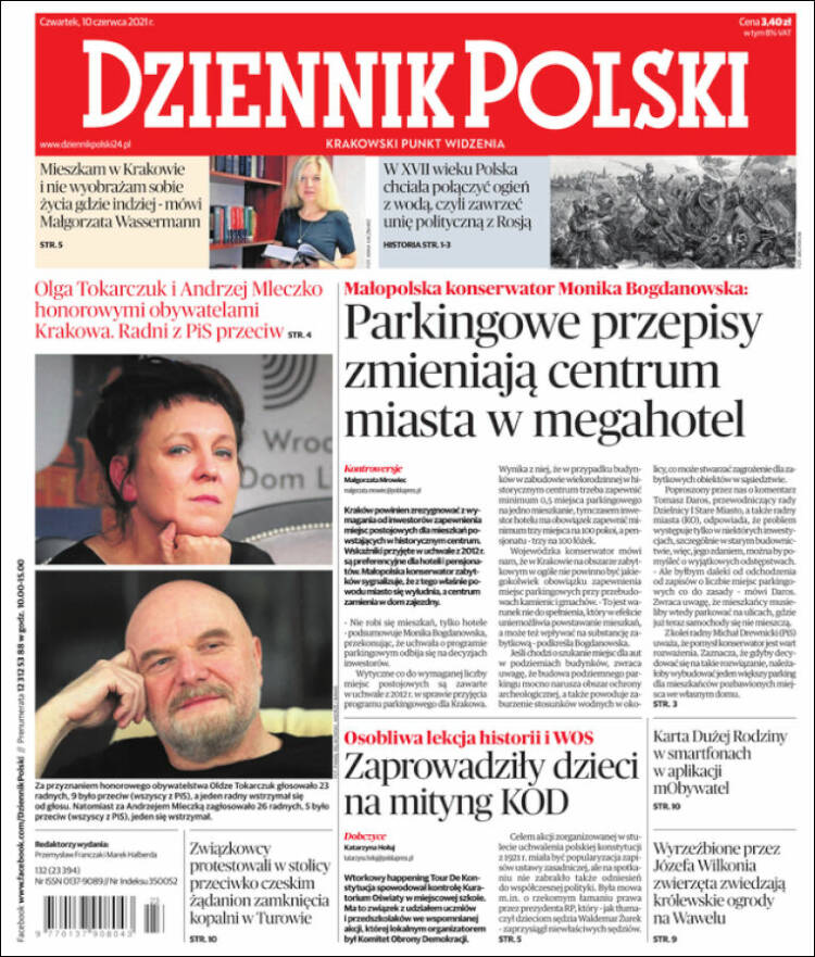 Portada de Dziennik (Polonia)