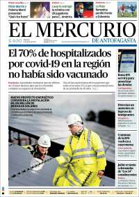 Portada de El Mercurio de Antofagasta (Chile)