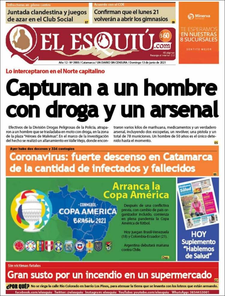 Portada de El Esquiu (Argentina)