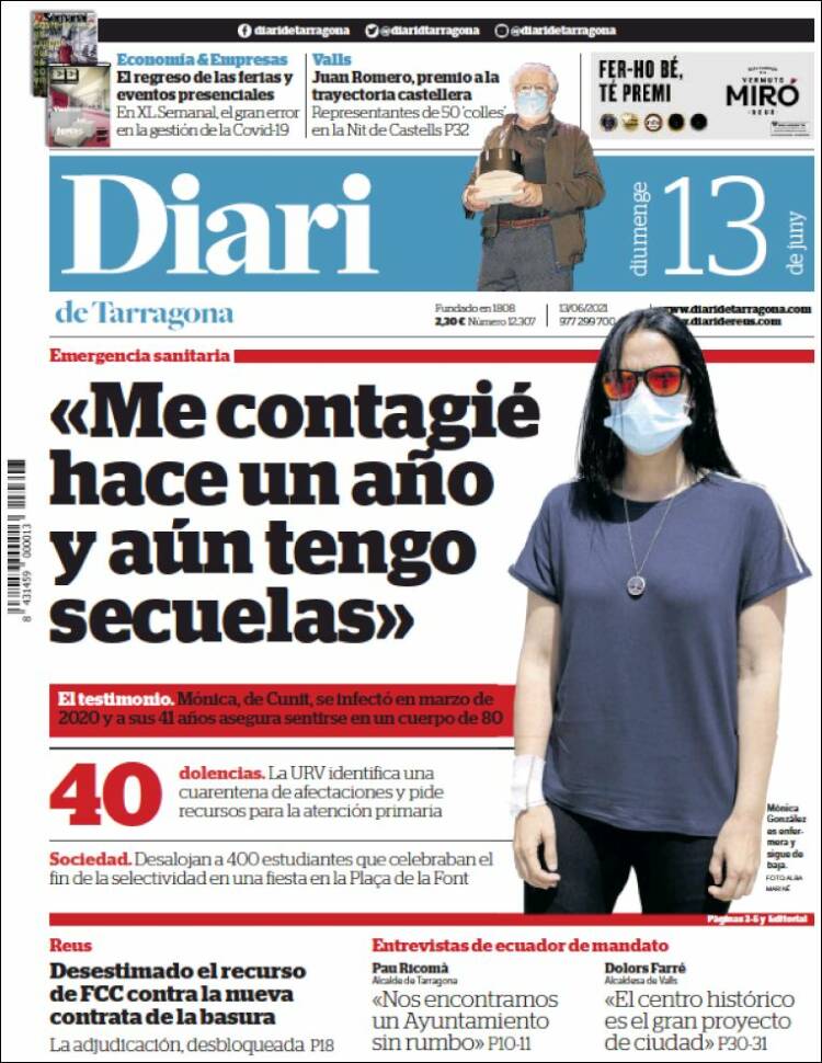 Portada de Diari de Tarragona (Espa&ntilde;a)