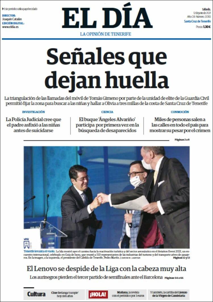 Portada de El Día (Espa&ntilde;a)