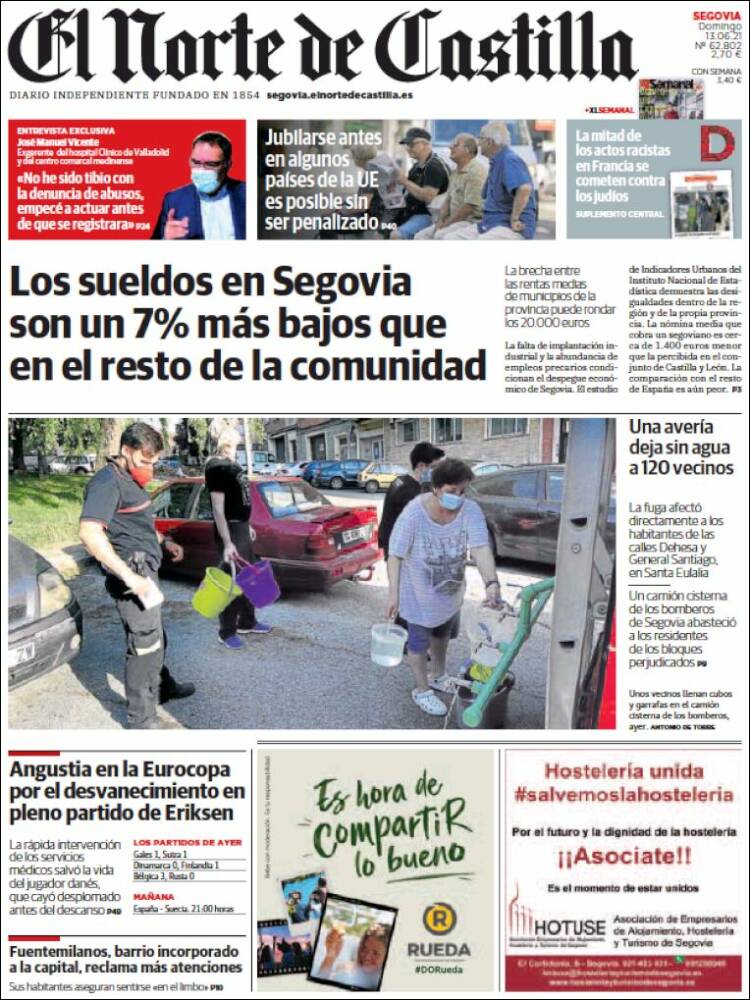 Portada de Norte de Castilla - Segovia (Espa&ntilde;a)