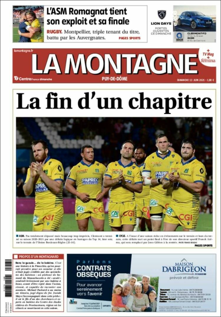 Portada de La Montagne (Francia)