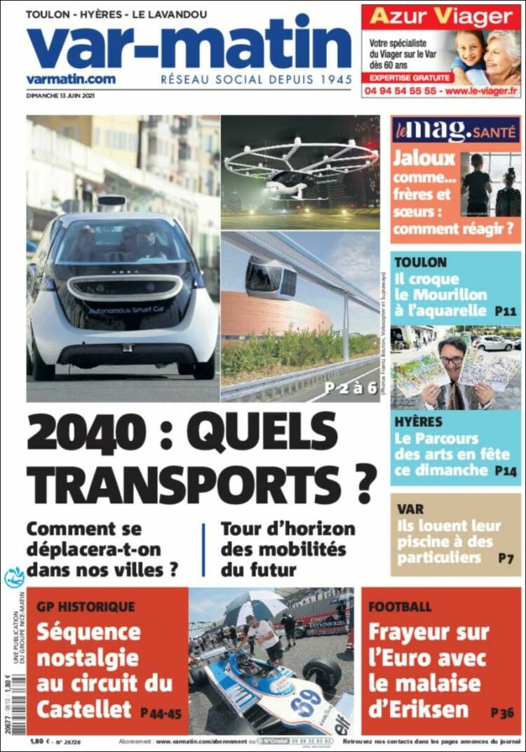 Portada de Nice-Matin (Francia)