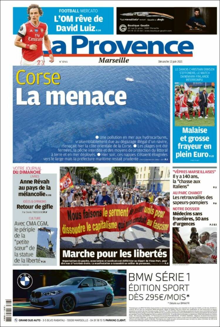 Portada de La Provence (Francia)
