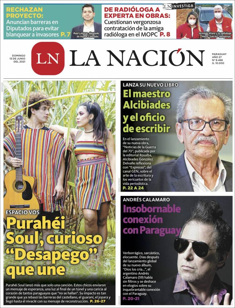 Portada de La Nación (Paraguay)