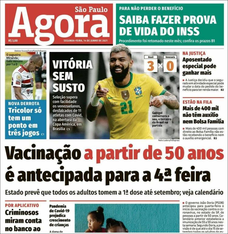Portada de Jornal Agora (Brasil)