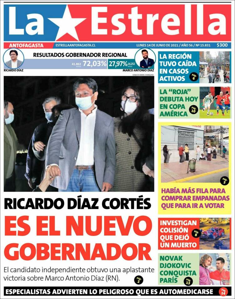 Portada de La Estrella del Norte (Chile)