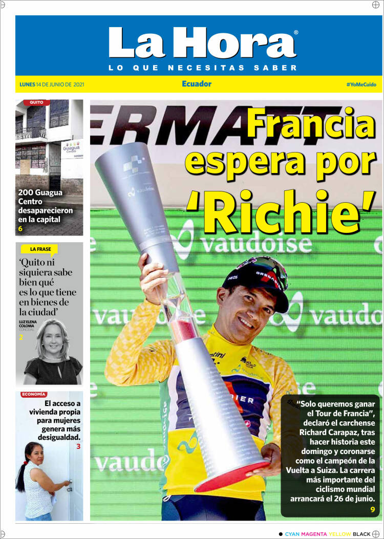 Portada de La Hora - Ecuador (Ecuador)