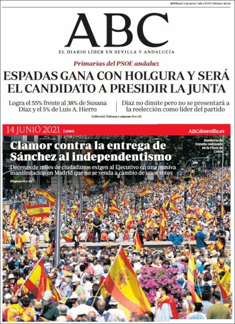 Portada de ABC - Sevilla (Espa&ntilde;a)