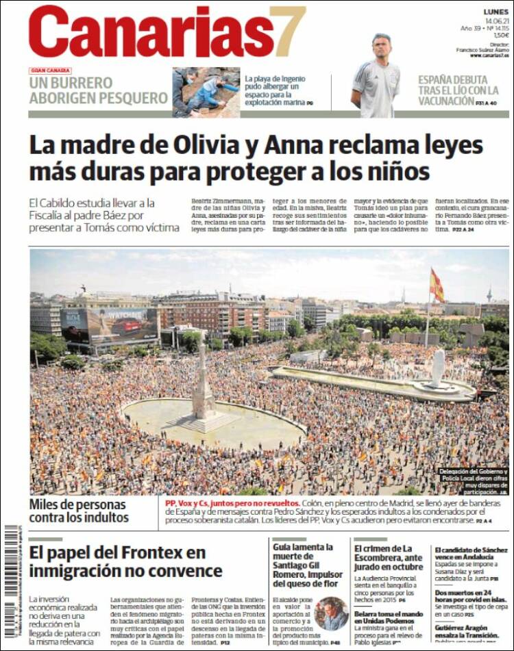 Portada de Canarias 7 (Espa&ntilde;a)