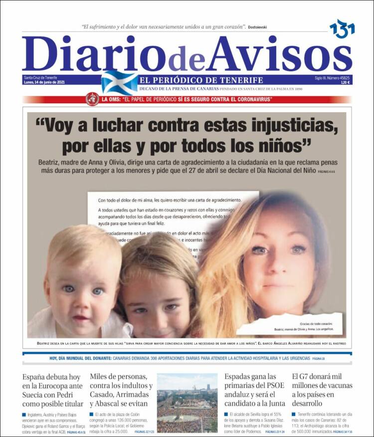 Portada de Diarios de Avisos (Espa&ntilde;a)
