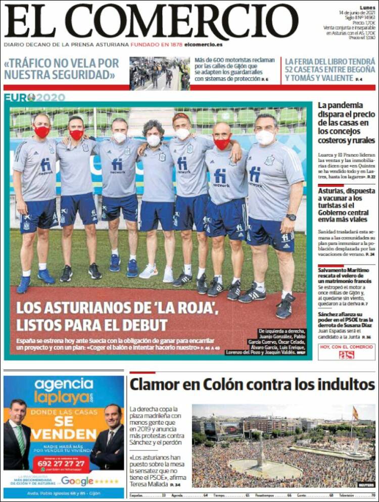 Portada de El Comercio - Gijón (Espa&ntilde;a)