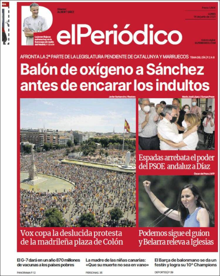 Portada de El Periódico (Espa&ntilde;a)