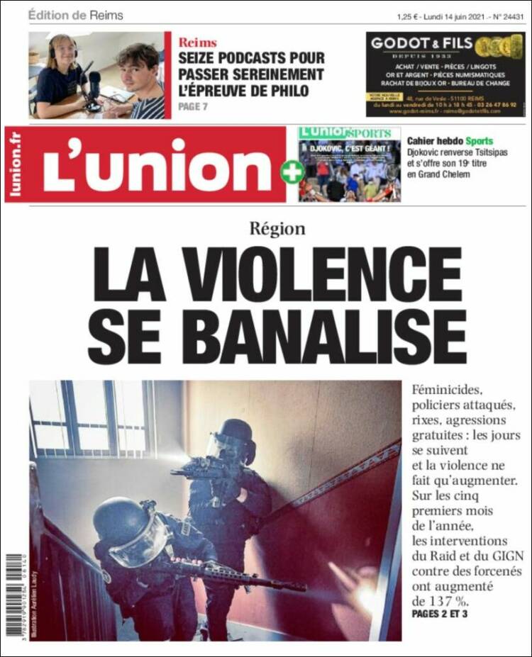 Portada de L'Union (Francia)
