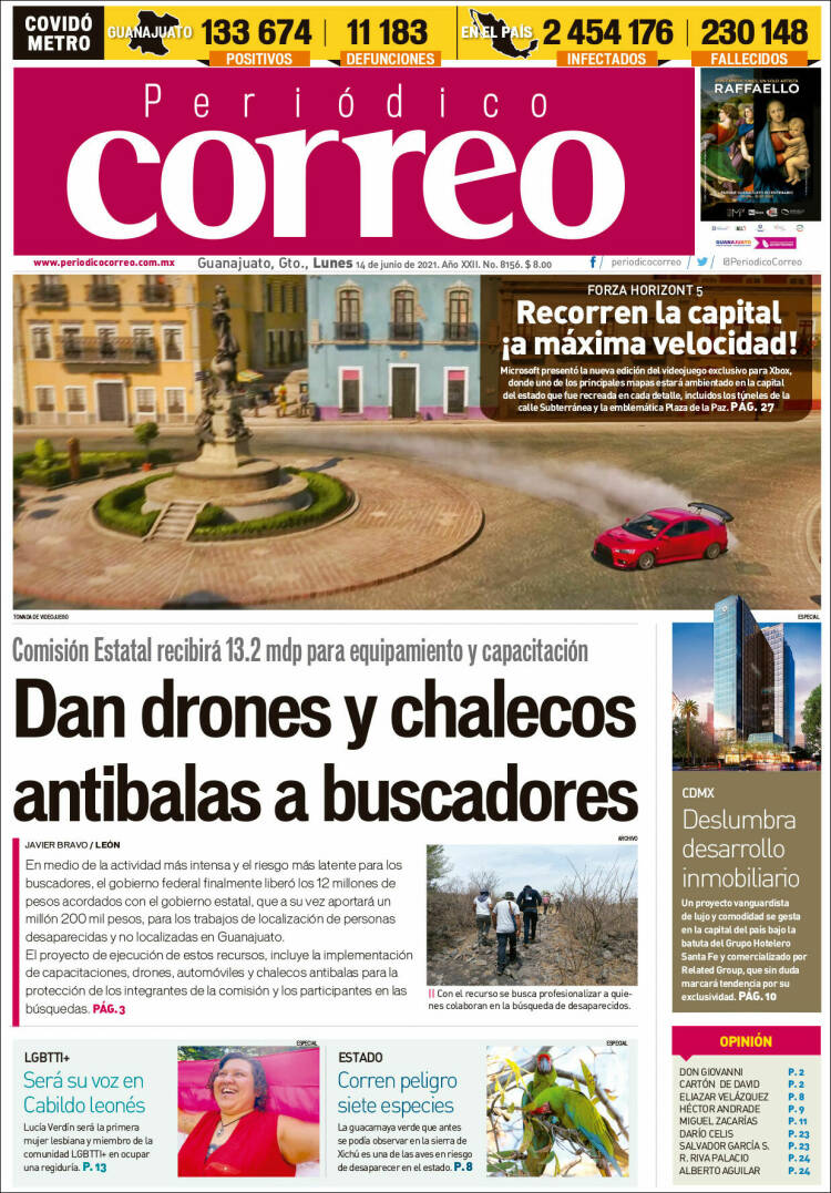 Portada de Correo - El diario del Estado de Guanajuato (México)