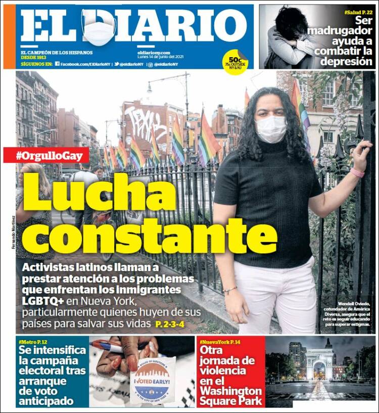 Portada de El Diario NY (USA)