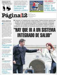 Portada de Página/12 (Argentine)