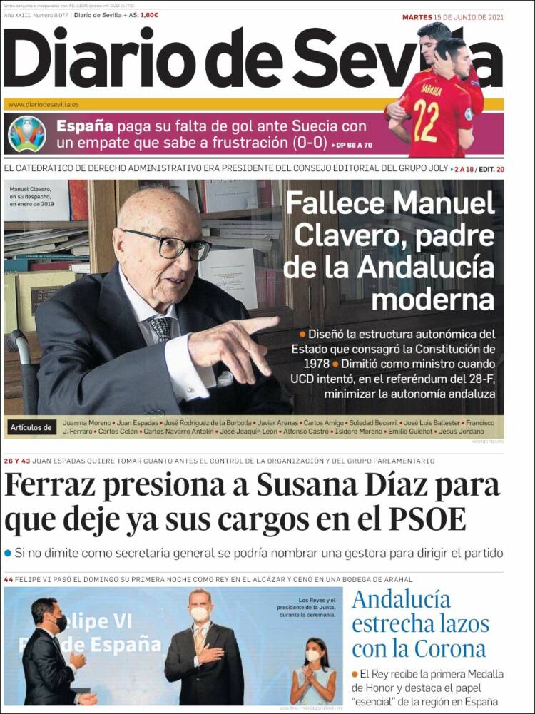 Portada de Diario de Sevilla (España)