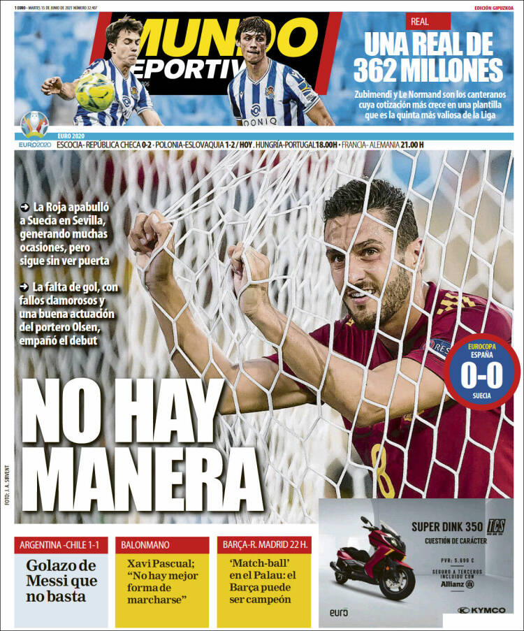 Portada de Mundo Deportivo Gipuzkoa (España)