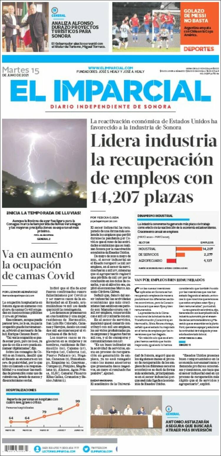 Portada de El Imparcial (México)