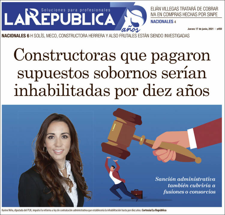 Portada de La República (Costa Rica)