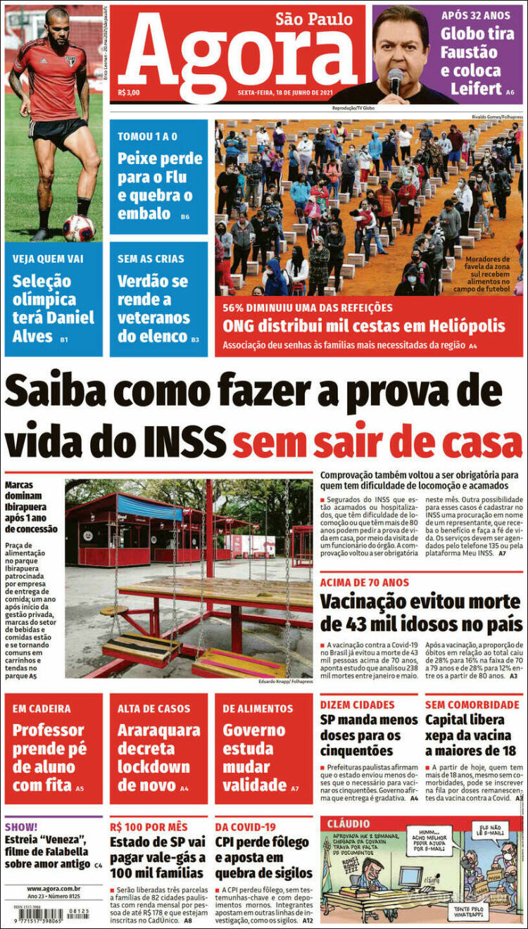 Portada de Agora São Paulo (Brasil)