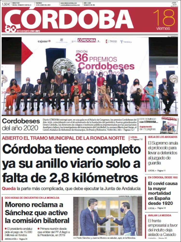 Portada de Diario de Córdoba (España)