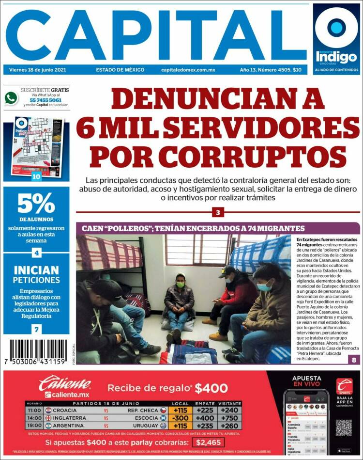 Portada de Capital México (M&eacute;xico)