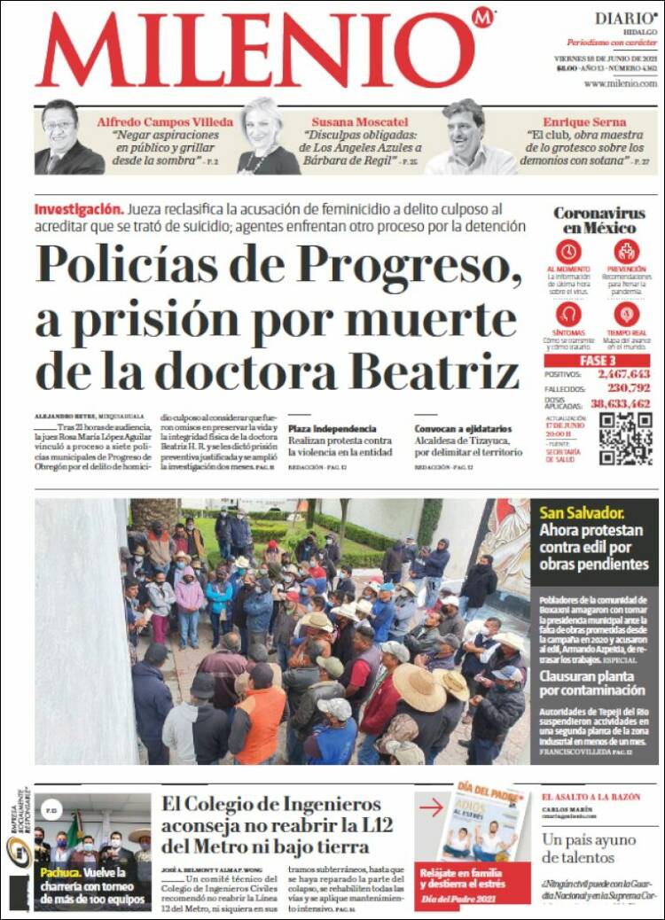 Portada de Milenio de Hidalgo (M&eacute;xico)