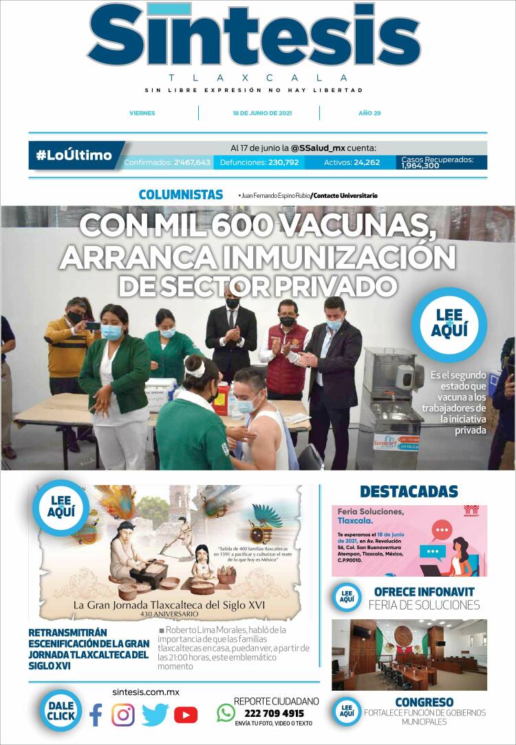 Portada de Síntesis de Tlaxcala (M&eacute;xico)