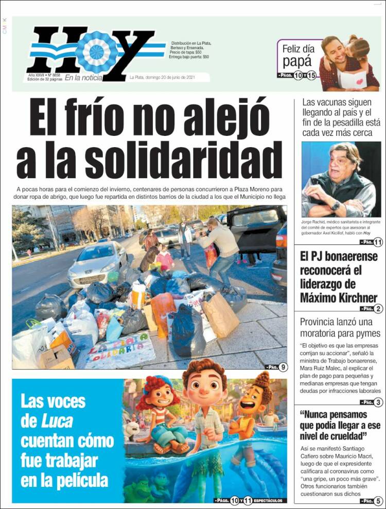 Portada de Diario Hoy (Argentina)