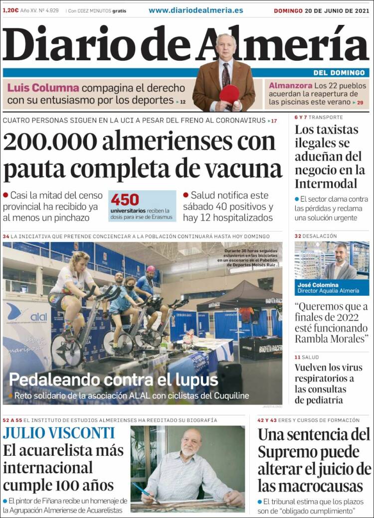 Portada de Diario de Almería (España)