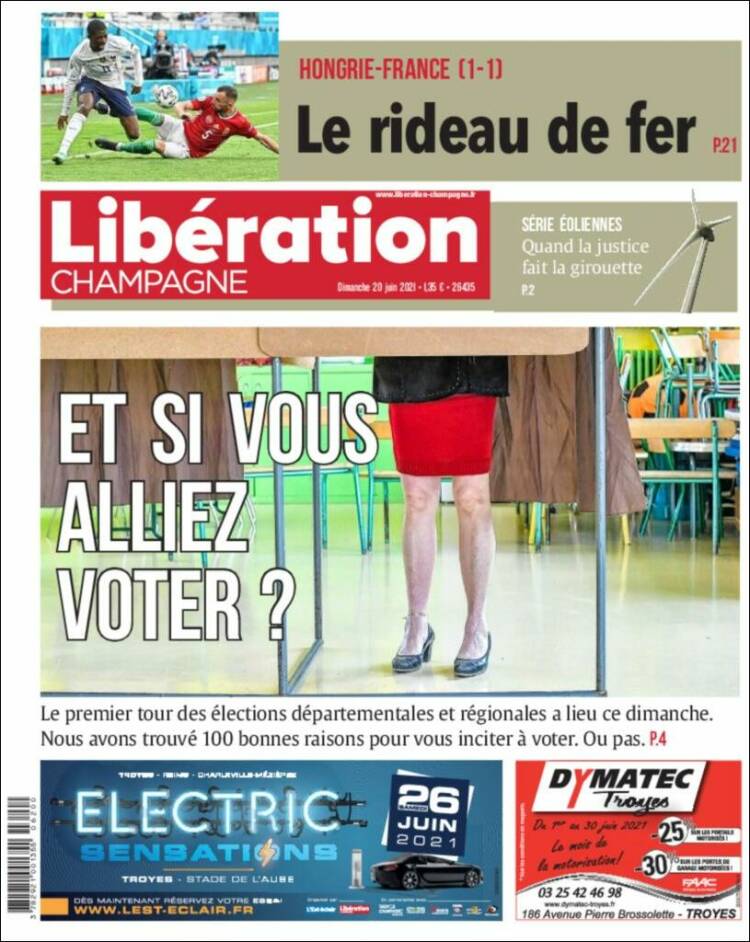 Portada de Libération Champagne (Francia)