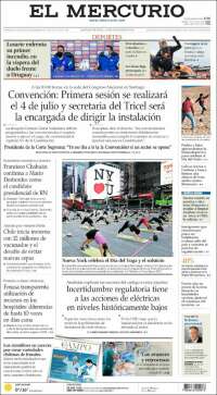 Portada de El Mercurio (Chile)