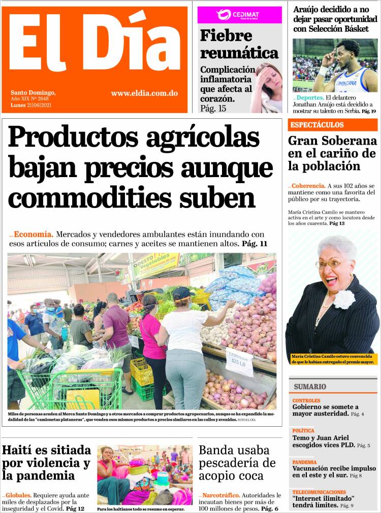 Portada de El Día (R. Dominicana)