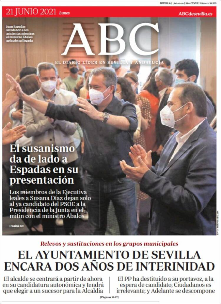 Portada de ABC - Sevilla (Espa&ntilde;a)