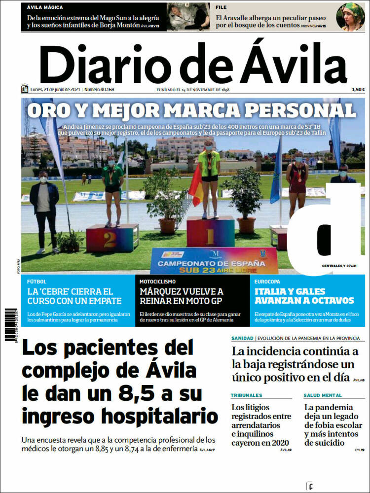 Portada de Diario de Ávila (Espa&ntilde;a)