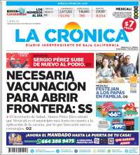 Portada de La Crónica de Baja California (M&eacute;xico)