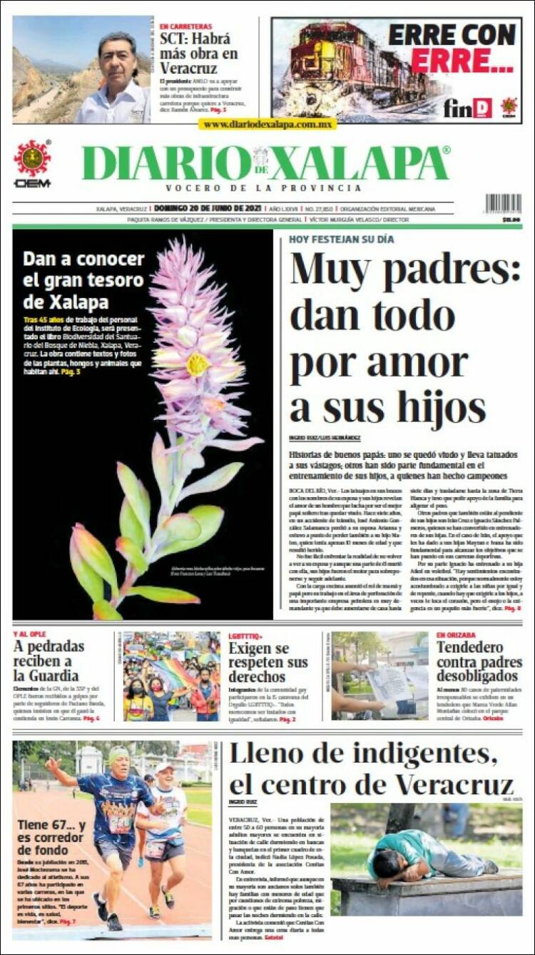 Portada de Diario de Xalapa (M&eacute;xico)
