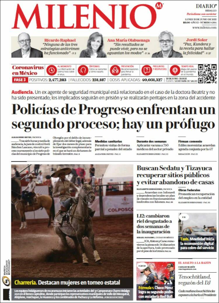 Portada de Milenio de Hidalgo (M&eacute;xico)