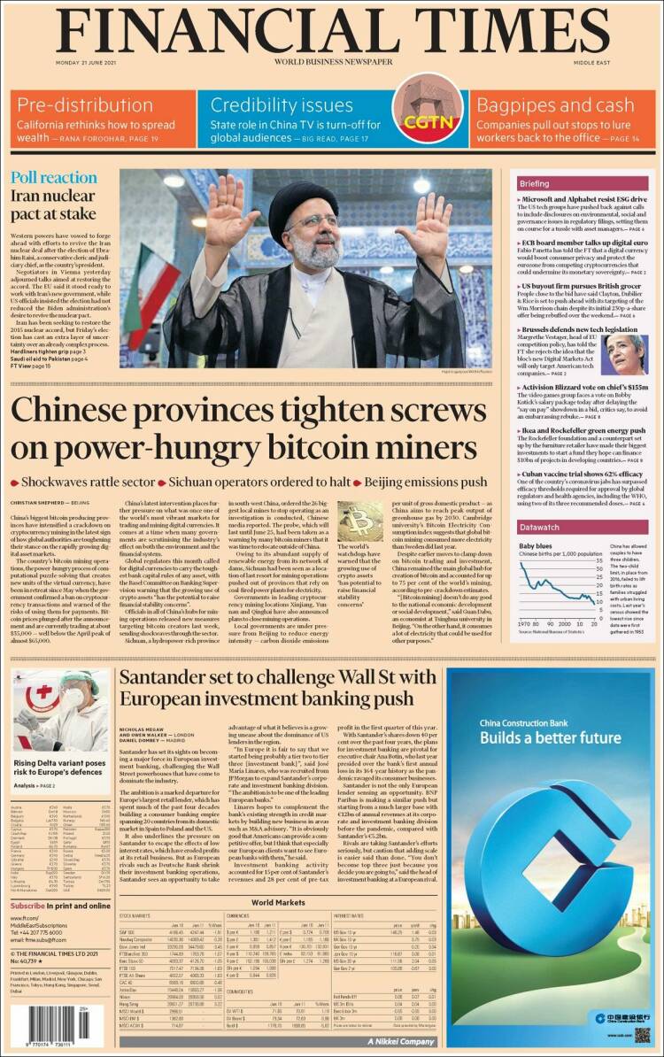 Portada de Financial Times - USA (USA)