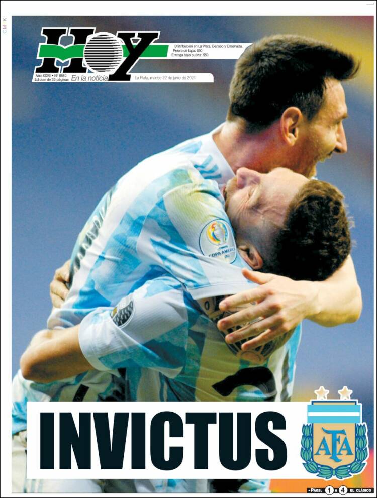 Portada de Diario Hoy (Argentina)